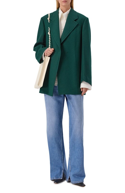 Шерстяной жакет Jil Sander J02AA0193/J40225 Зелёный  J02AA0193/J40225 Фото 2