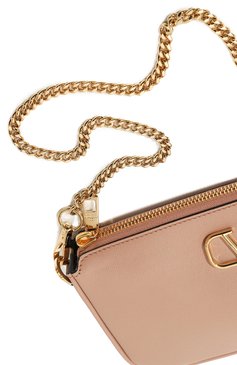 Женская сумка vlogo signature mini VALENTINO бежевого цвета, арт. 5W2P0AA9/MIM | Фото 3 (Материал: Натуральная кожа; Драгоценные камни: Проставлено; Ремень/цепочка: На ремешке; Материал сплава: Проставлено; Размер: mini)