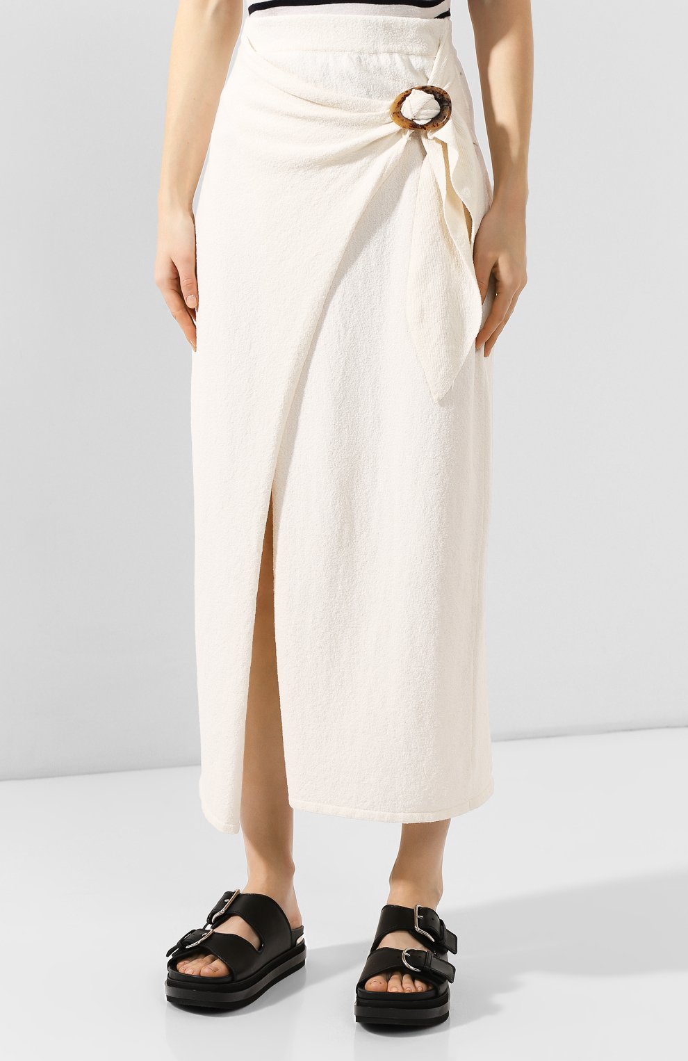 Юбка NANUSHKA белого цвета по цене 32700 руб., арт. SASHA_CREME_TERRY, фото 3 Юбка NANUSHKA, арт. SASHA_CREME_TERRY, фото 3