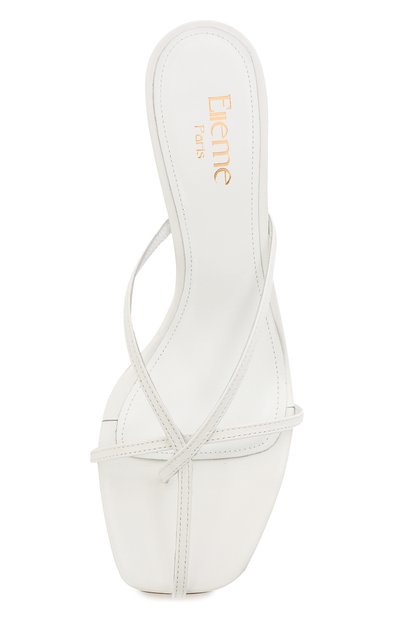 Кожаные мюли etoile ELLEME белого цвета по цене 43200 руб., арт. ET0ILE HEEL/LEATHER, фото 5 Кожаные мюли etoile ELLEME, арт. ET0ILE HEEL/LEATHER, фото 5