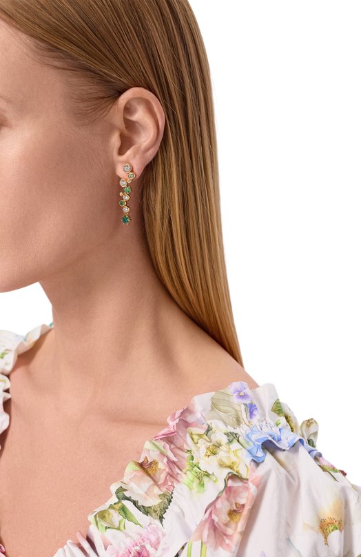 Серьги Constella Swarovski 5732248 Зелёный  5732248 Фото 2