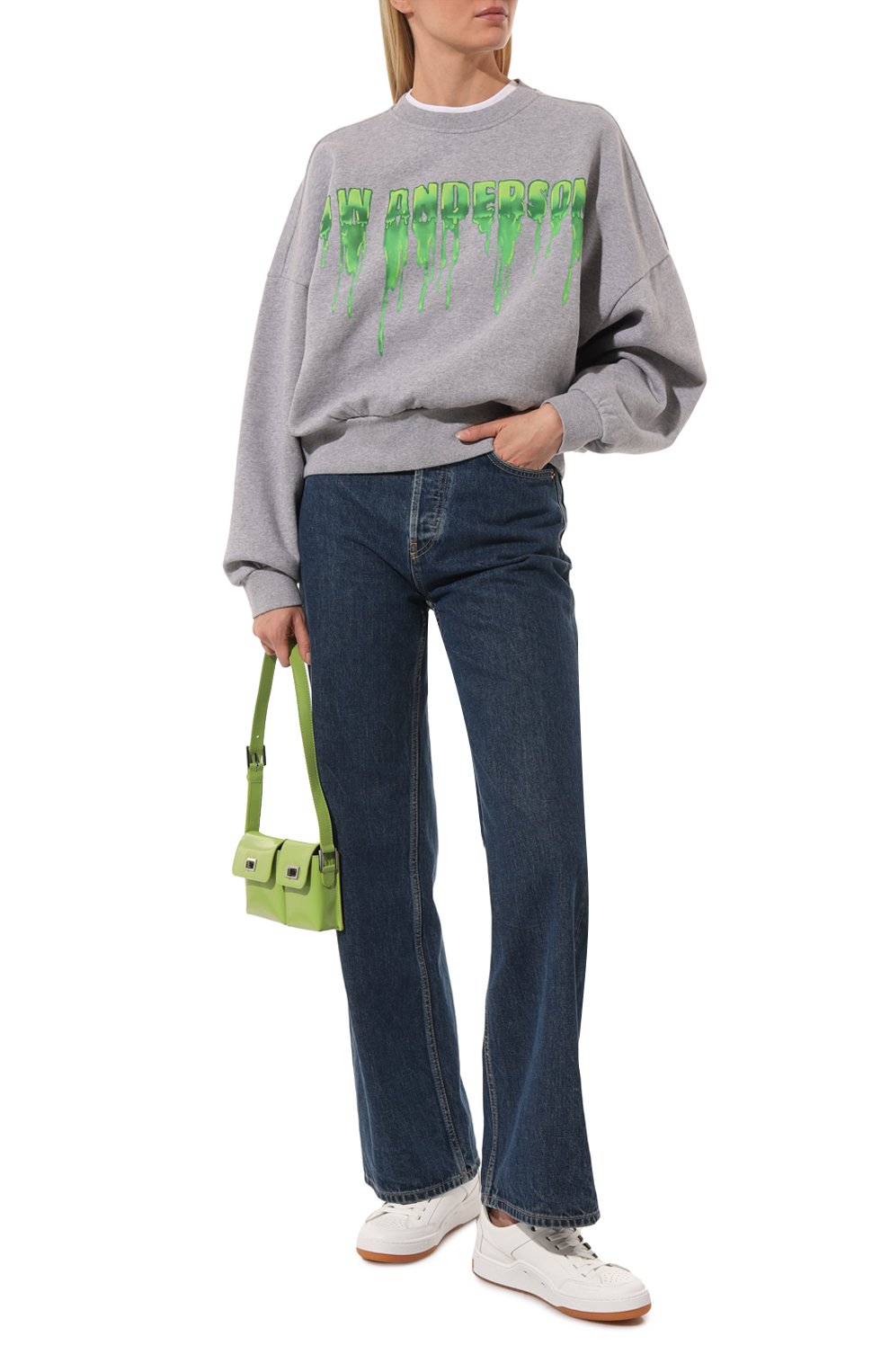 Хлопковый свитшот JW ANDERSON серого цвета по цене 30700 руб., арт. JW0044PG0943 960, фото 2 Хлопковый свитшот JW ANDERSON, арт. JW0044PG0943 960, фото 2