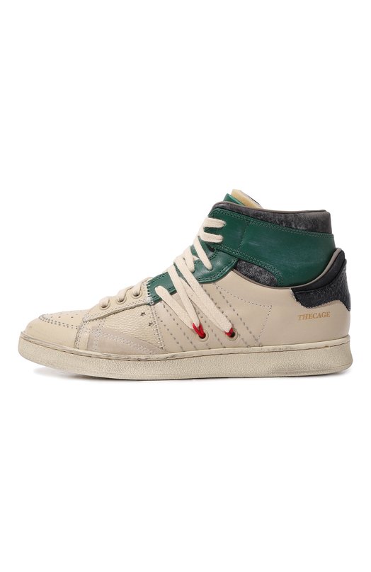 Кожаные кеды Hidnander Кремовый, фото 4