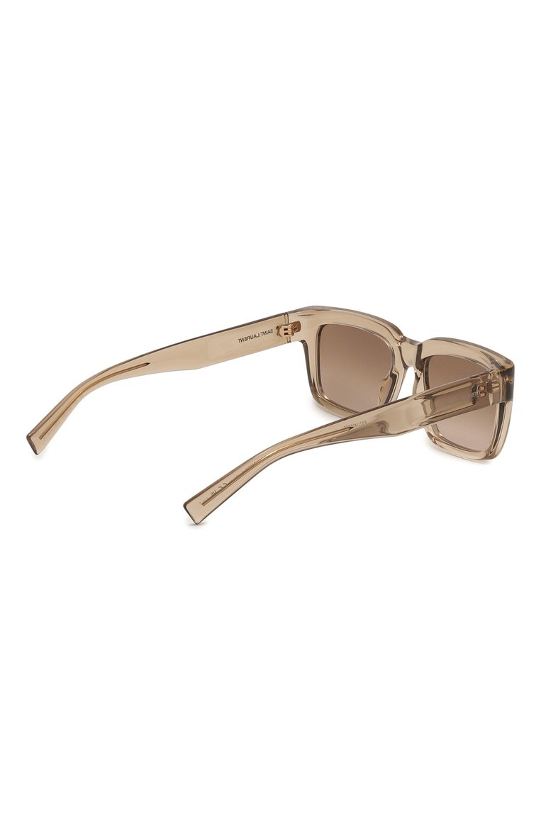 Женские солнцезащитные очки SAINT LAURENT бежевого цвета, арт. SL 615 005 | Фото 5 (Нос: Не проставлено; Региональные ограничения белый список (Axapta Mercury): Не проставлено; Кросс-КТ: С/з-унисекс; Тип очков: С/з; Материал: Пластик; Оптика Гендер: оптика-унисекс; Очки форма: Прямоугольные)