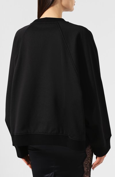 Пуловер свободного кроя GIVENCHY черного цвета по цене 108500 руб., арт. BW706B306W, фото 4 Пуловер свободного кроя GIVENCHY, арт. BW706B306W, фото 4