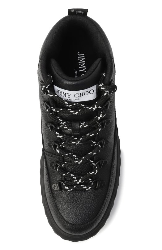 Кожаные кроссовки Diamond Maxi Hike Jimmy Choo DIAM0ND MAXI HIKE/F/GBX Чёрный  DIAM0ND MAXI HIKE/F/GBX Фото 6