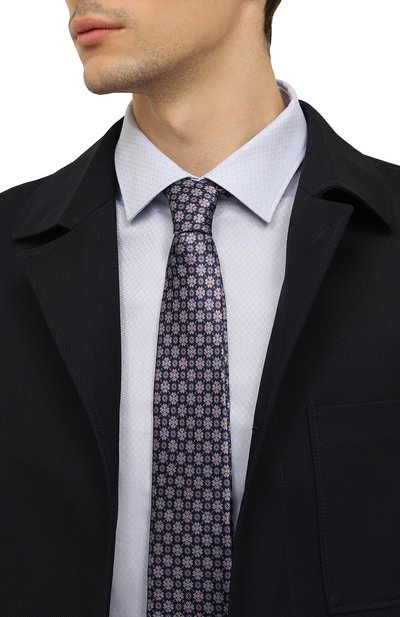Шелковый галстук CANALI фиолетового цвета по цене 22950 руб., арт. 18/HS03841, фото 2 Шелковый галстук CANALI, арт. 18/HS03841, фото 2