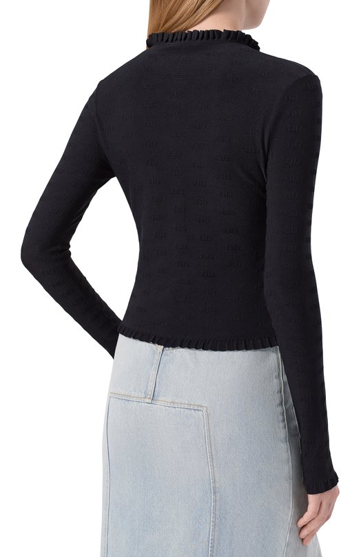 Кардиган из вискозы Balenciaga 850038/T5234 Чёрный  850038/T5234 Фото 4