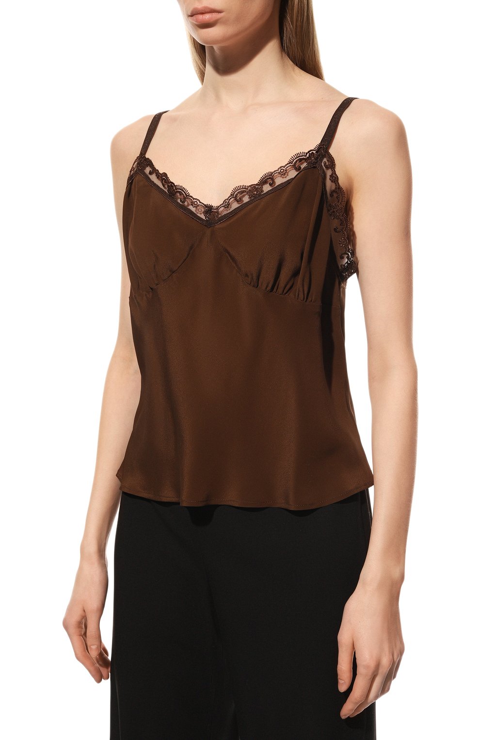 Топ PINKO коричневого цвета по цене 23150 руб., арт. 1G189G-8889, фото 3 Топ PINKO, арт. 1G189G-8889, фото 3