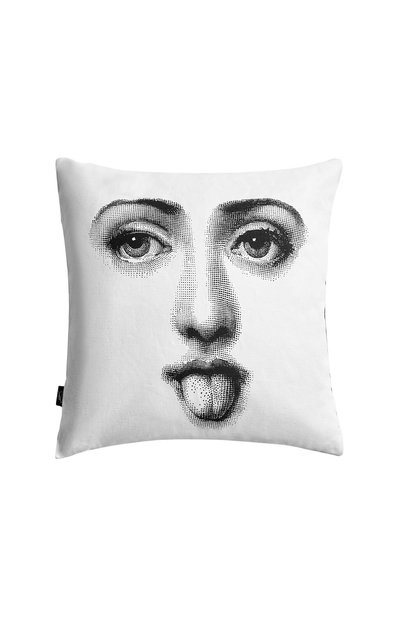 Декоративная подушка tema e variazioni n.82-130 FORNASETTI черно-белого цвета по цене 30950 руб., арт. PILLTV014, фото 2 Декоративная подушка tema e variazioni n.82-130 FORNASETTI, арт. PILLTV014, фото 2