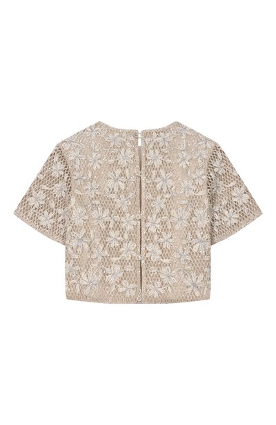 Блузка с отделкой пайетками BRUNELLO CUCINELLI, арт. BA156S016C