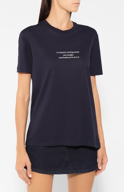 Хлопковая футболка STELLA MCCARTNEY черного цвета по цене 28800 руб., арт. 381701/SMW83, фото 3 Хлопковая футболка STELLA MCCARTNEY, арт. 381701/SMW83, фото 3
