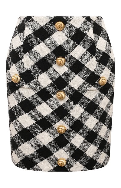 Женская твидовая юбка BALMAIN, арт. DF0LBA33/CF57