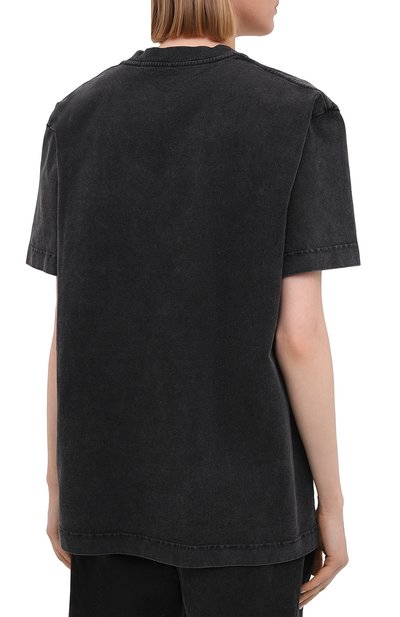 Хлопковая футболка ALEXANDER WANG черного цвета по цене 17350 руб., арт. UCC2211421, фото 4 Хлопковая футболка ALEXANDER WANG, арт. UCC2211421, фото 4
