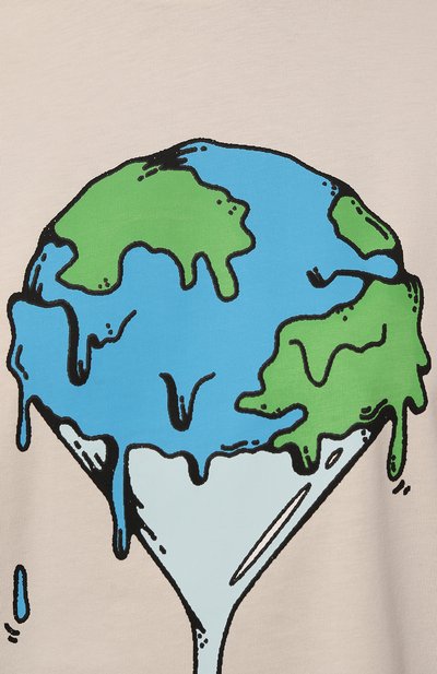 Хлопковая футболка MSGM кремового цвета по цене 15300 руб., арт. 3746MM02/247791, фото 5 Хлопковая футболка MSGM, арт. 3746MM02/247791, фото 5