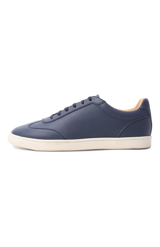 Кожаные кеды Brunello Cucinelli MZUDCAN309 Синий  MZUDCAN309 Фото 4