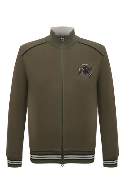 Хлопковая толстовка STEFANO RICCI хаки цвета по цене 108000 руб., арт. K101028R31/T23350, фото 1 Хлопковая толстовка STEFANO RICCI, арт. K101028R31/T23350, фото 1