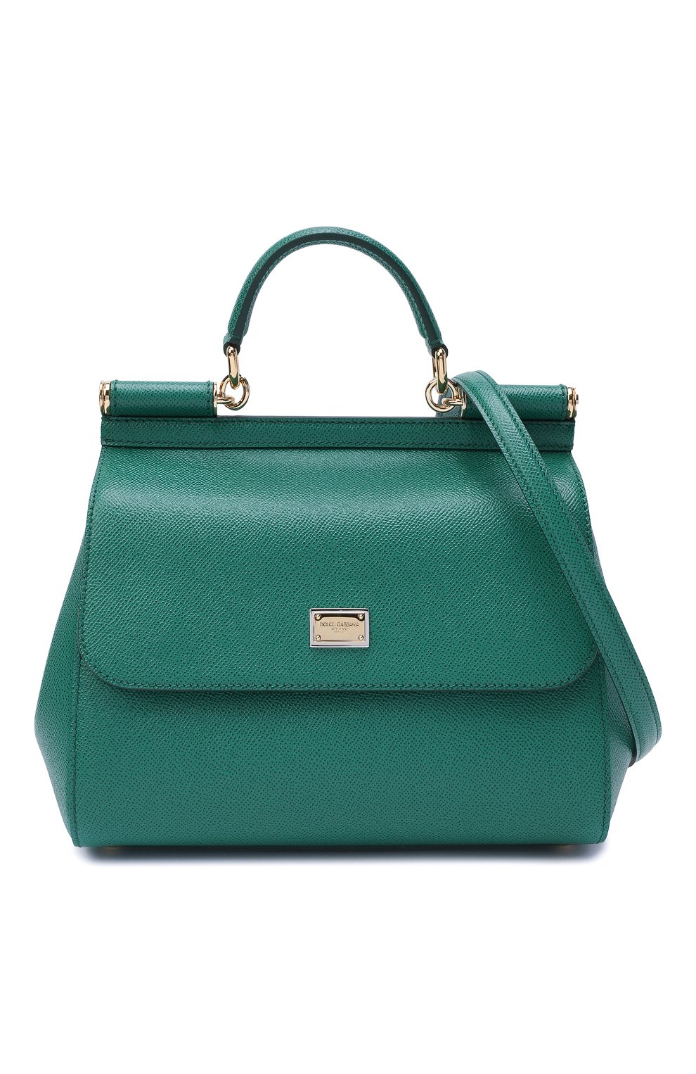 Сумка sicily medium DOLCE & GABBANA изумрудного цвета по цене 229000 руб., арт. BB6002/A1001, фото 5 Сумка sicily medium DOLCE & GABBANA, арт. BB6002/A1001, фото 5