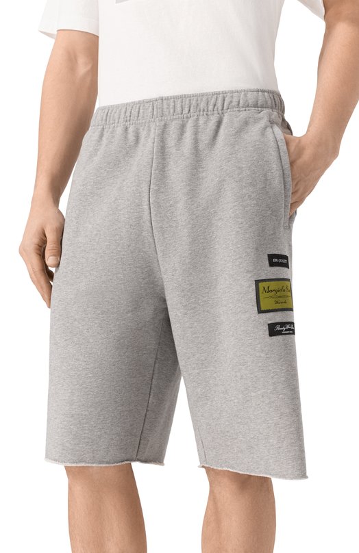 Хлопковые шорты MM6 SH0MU0027/S25606 Серый  SH0MU0027/S25606 Фото 3