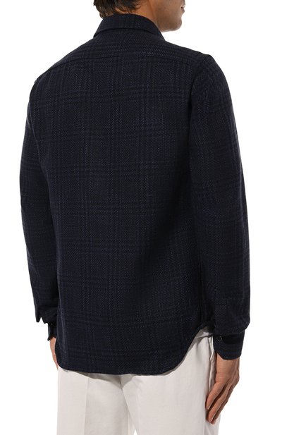 Рубашка из шерсти и шелка KITON, арт. UMCBUBAK0169E15, фото 4