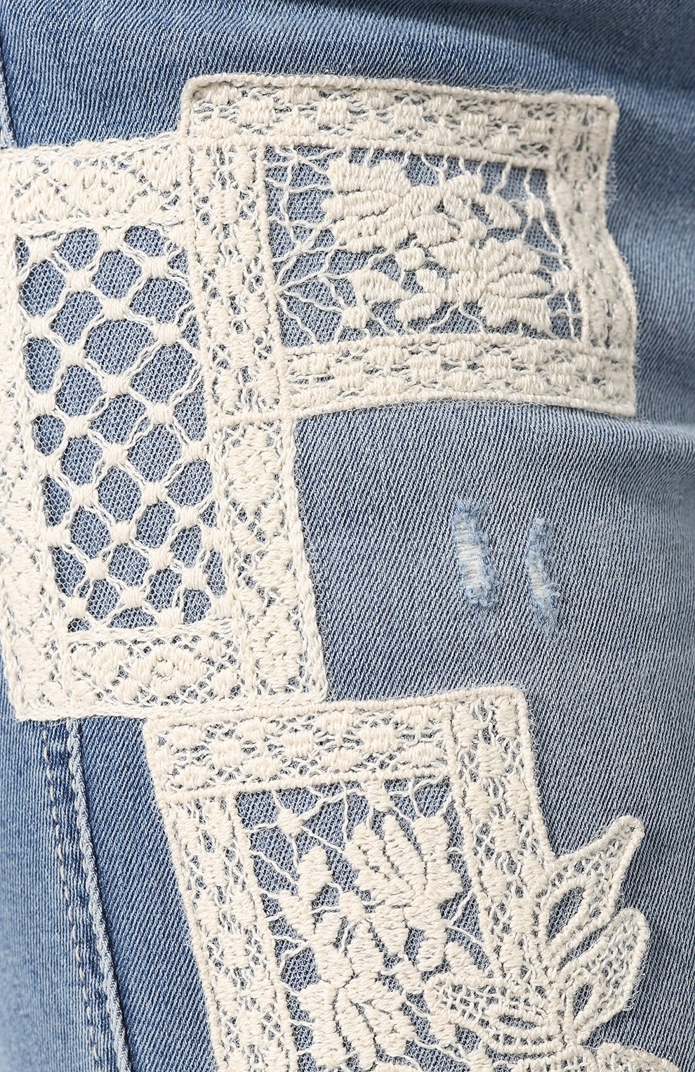 Джинсы с кружевной отделкой ERMANNO ERMANNO SCERVINO, арт. 44 T JL16 JNS, фото 5