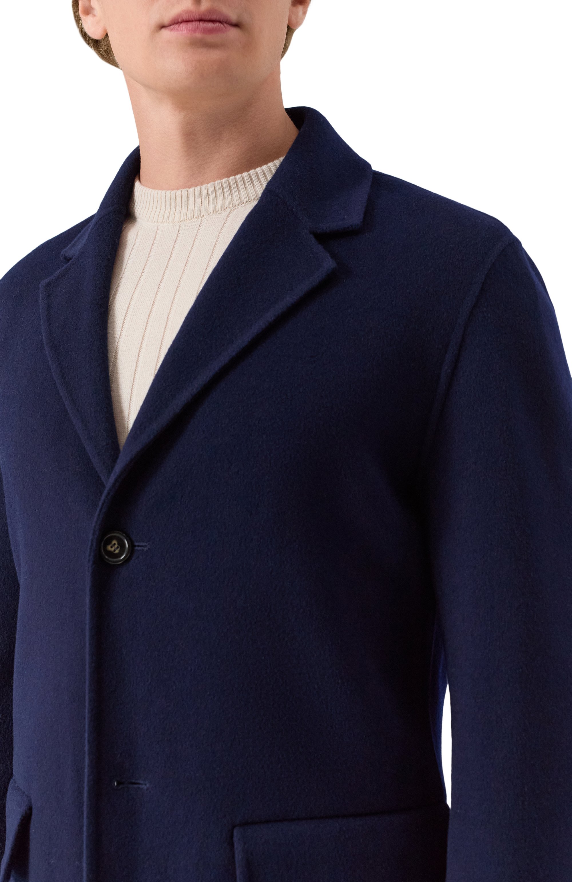 Пиджак из шерсти и кашемира 12 STOREEZ темно-синего цвета по цене 49000 руб., арт. 127945, фото 5 Пиджак из шерсти и кашемира 12 STOREEZ, арт. 127945, фото 5