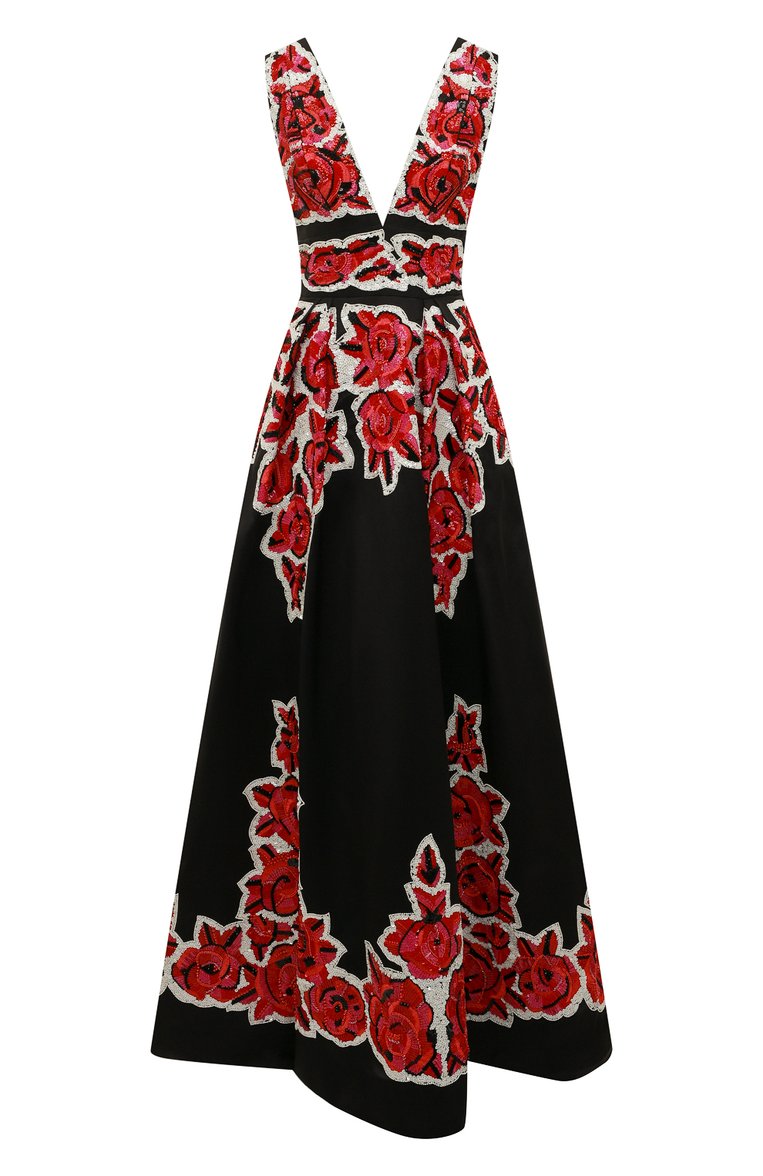 Женское платье с отделкой пайетками ZUHAIR MURAD разноцветного цвета, арт. RD-SS16-028 DL | Фото 1 (Материал внешний: Синтетический материал, Шелк; Длина Ж (юбки, платья, шорты): Макси; Женское Кросс-КТ: Платье-одежда; Случай: Вечерний; Стили: Романтичный; Региональные ограничения белый список (Axapta Mercury): Не проставлено; Нос: Не проставлено; Рукава: Без рукавов)
