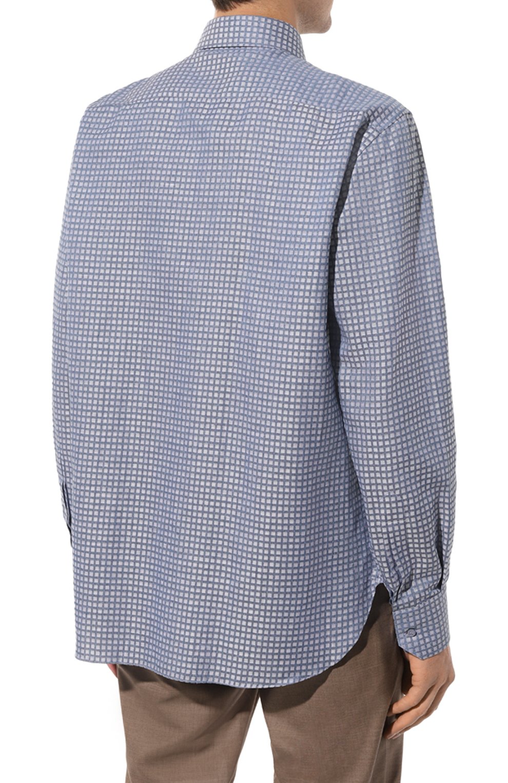 Рубашка из хлопка и льна STEFANO RICCI синего цвета по цене 98550 руб., арт. MC007077/R2770, фото 4 Рубашка из хлопка и льна STEFANO RICCI, арт. MC007077/R2770, фото 4