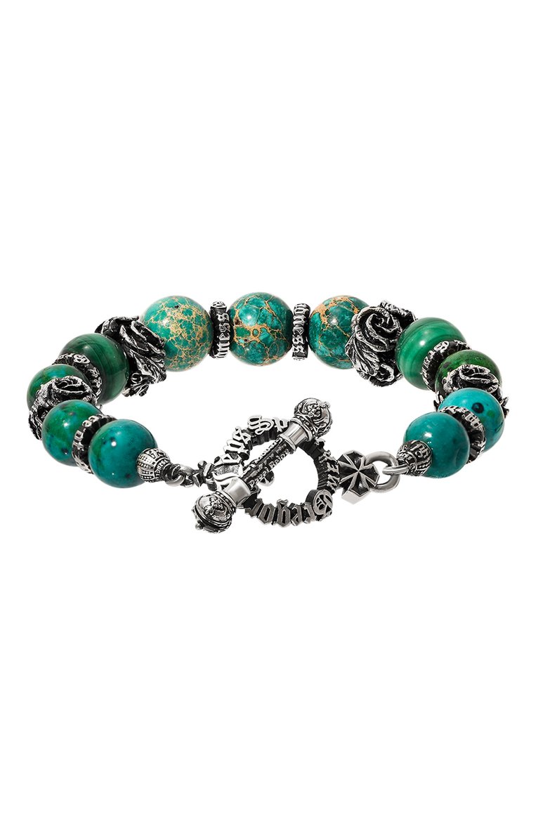 Мужской браслет ангелы и демоны GL JEWELRY зеленого цвета, арт. PB078 | Фото 3 (Региональные ограничения белый список (Axapta Mercury): Не проставлено; Нос: Не проставлено; Материал: Серебро, Камень)
