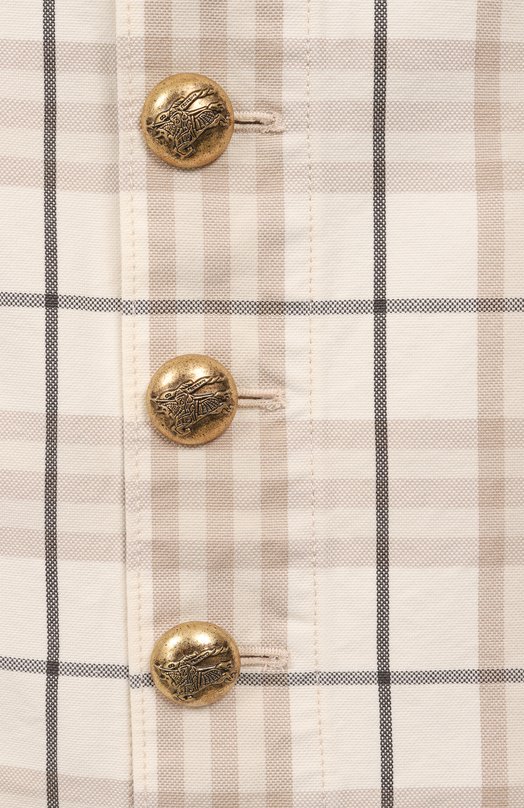 Хлопковая юбка Burberry 8108168 Кремовый  8108168 Фото 6