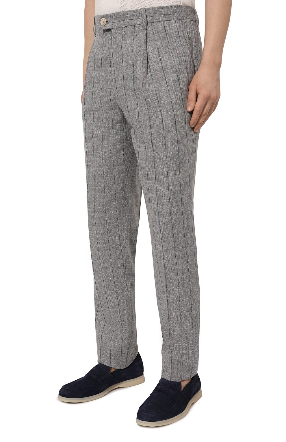 Брюки из хлопка и шерсти BRUNELLO CUCINELLI, арт. MS484B2299, фото 3