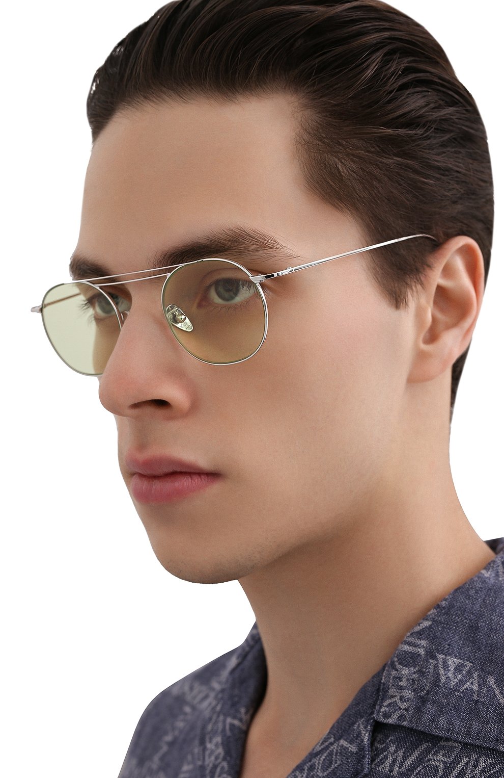 Солнцезащитные очки CUTLER AND GROSS светло-зеленого цвета по цене 29950 руб., арт. 1268PPL/DPGN, фото 3 Солнцезащитные очки CUTLER AND GROSS, арт. 1268PPL/DPGN, фото 3