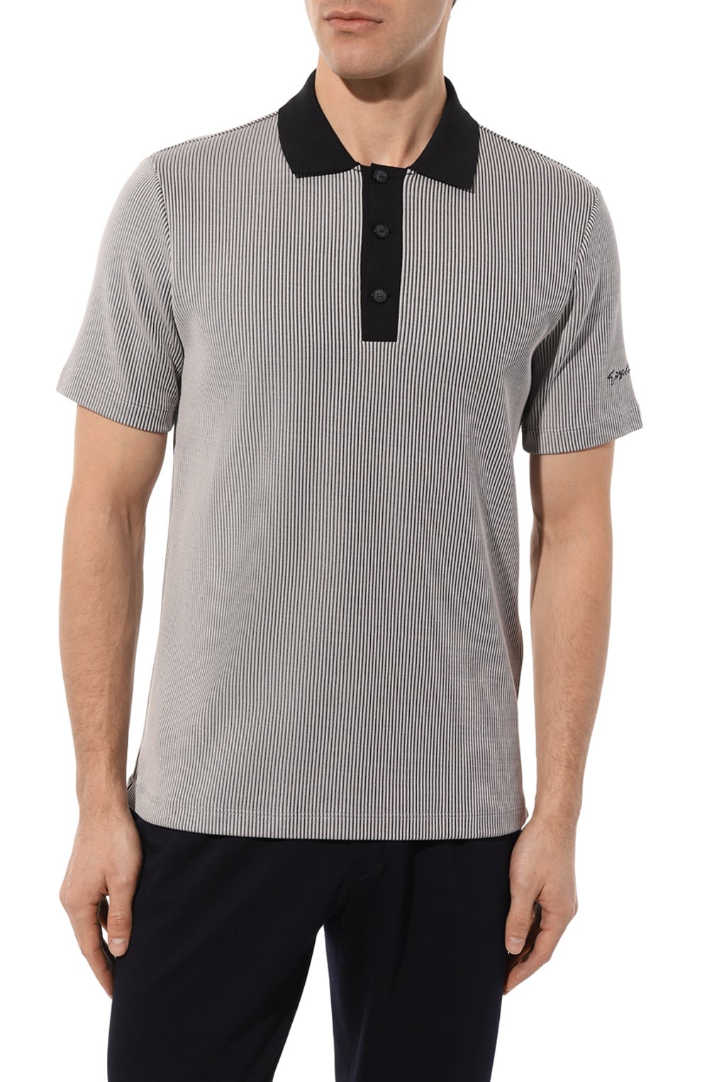 Поло из вискозы и хлопка GIORGIO ARMANI, арт. 3DSF51/SJBRZ, фото 3