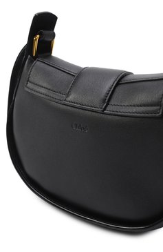 Женская сумка ride CHLOÉ черного ц�вета, арт. CHC25SS582032 | Фото 3 (Ремень/цепочка: На ремешке; Материал: Натуральная кожа; Размер: small)
