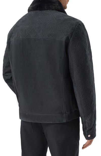 Бомбер из нубука с воротником из норки STEFANO RICCI, арт. M7J6300090/VTNASR, фото 4