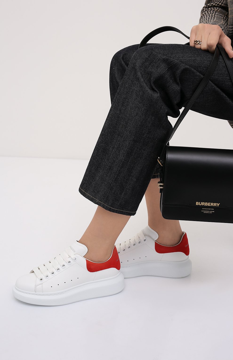 Кожаные кеды oversized ALEXANDER MCQUEEN, арт. 553770/WHGP7, фото 2