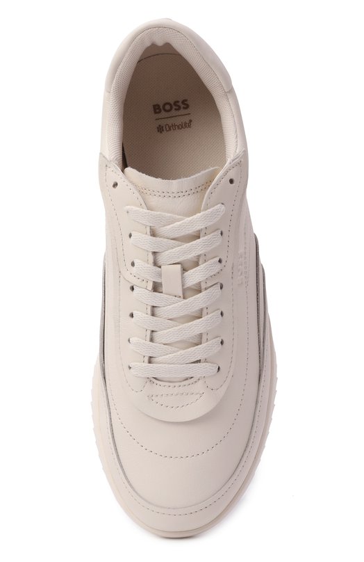 Кожаные кроссовки Carlynn BOSS 50557753 Кремовый  50557753 Фото 6
