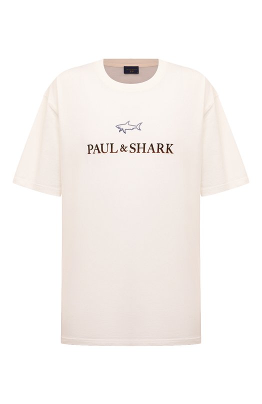Хлопковая футболка Paul&Shark 14311604/4XL Белый 14311604/4XL