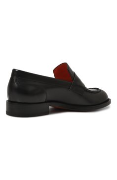 Женские кожаные пенни-лоферы SANTONI черного цвета, арт. WUFL70432BJ2BSV4N01 | Фото 5 (Драгоценные камни: Проставлено; Материал сплава: Проставлено; Материал внутренний: Натуральная кожа; Подошва: Плоская; Каблук высота: Низкий; Материал внешний: Натуральная кожа)