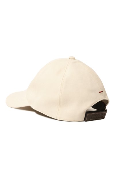 Хлопковая бейсболка BRUNELLO CUCINELLI кремового цвета по цене 51350 руб., арт. M252W9987, фото 3 Хлопковая бейсболка BRUNELLO CUCINELLI, арт. M252W9987, фото 3