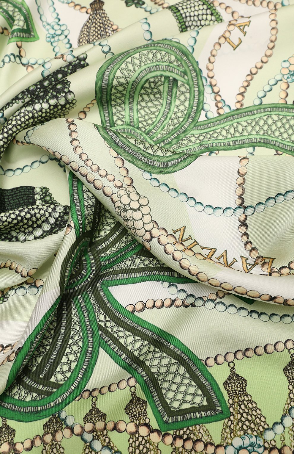 Шелковый платок LANVIN светло-зеленого цвета по цене 35850 руб., арт. 6L9090/SQ072, фото 2 Шелковый платок LANVIN, арт. 6L9090/SQ072, фото 2