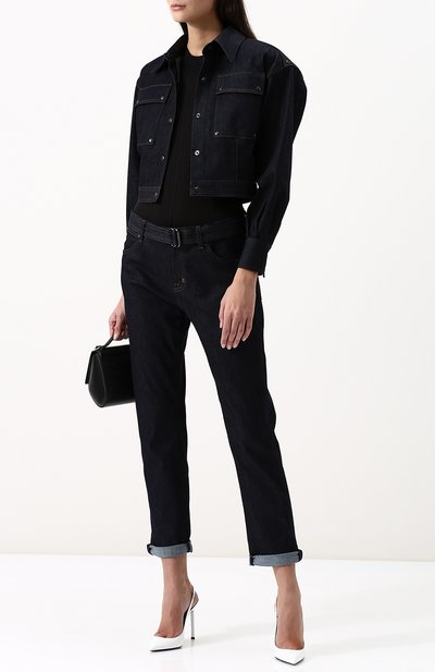 Приталенный шелковый топ с круглым вырезом TOM FORD, арт. 118TSJ199-FAX290, фото 2