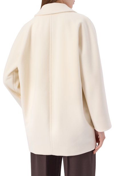 Пальто из шерсти и кашемира MAX MARA кремового цвета по цене 237500 руб., арт. REBUS, фото 4 Пальто из шерсти и кашемира MAX MARA, арт. REBUS, фото 4