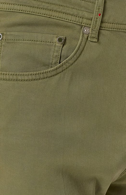Хлопковые брюки Kiton UPNJS1K0606F08 Хаки  UPNJS1K0606F08 Фото 6