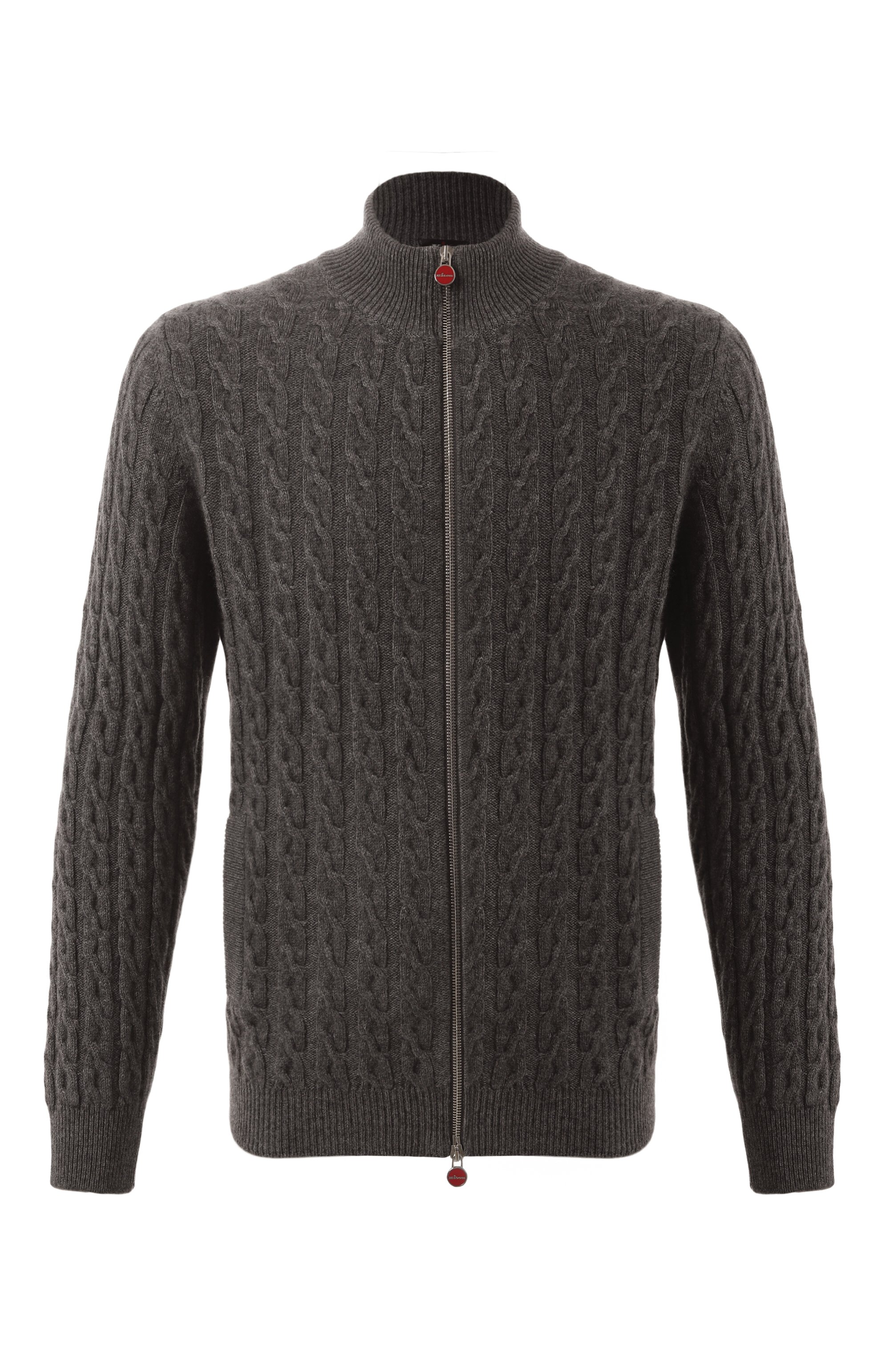 Кашемировый кардиган KITON темно-серого цвета по цене 376000 руб., арт. UMK10191040, фото 1 Кашемировый кардиган KITON, арт. UMK10191040, фото 1