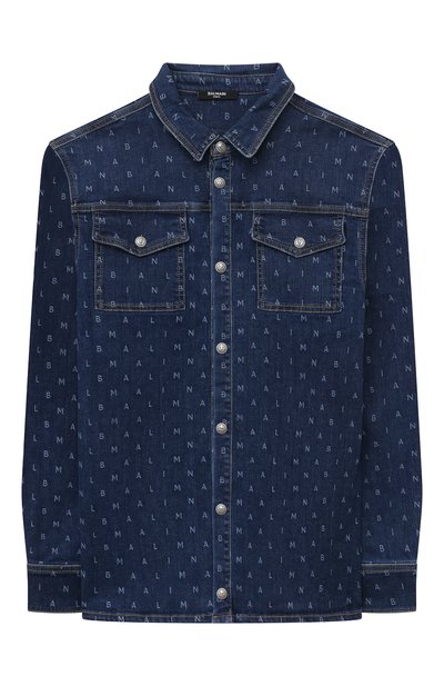 Джинсовая куртка-рубашка BALMAIN, арт. BU5P30