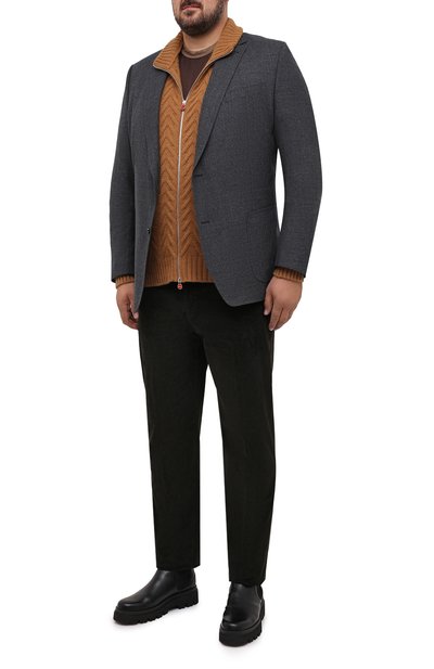 Кашемировый кардиган KITON светло-коричневого цвета по цене 435000 руб., арт. UK12069/4XL-8XL, фото 2 Кашемировый кардиган KITON, арт. UK12069/4XL-8XL, фото 2