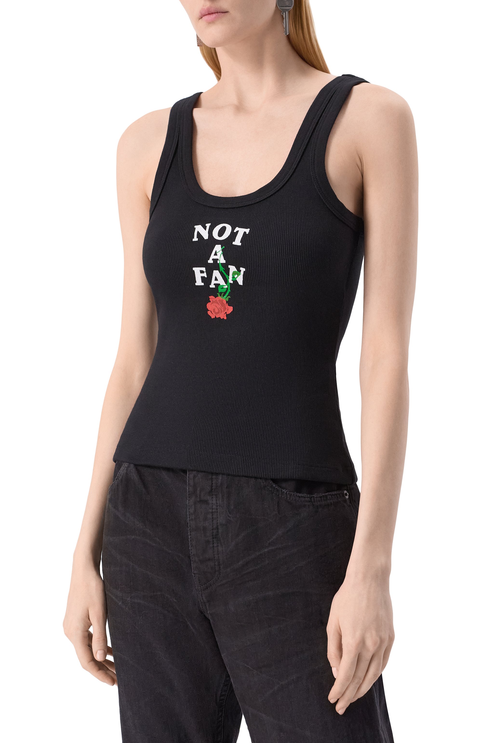 Хлопковая майка SSHEENA, арт. 25SSTAMARA TS25010/WHITE, фото 3