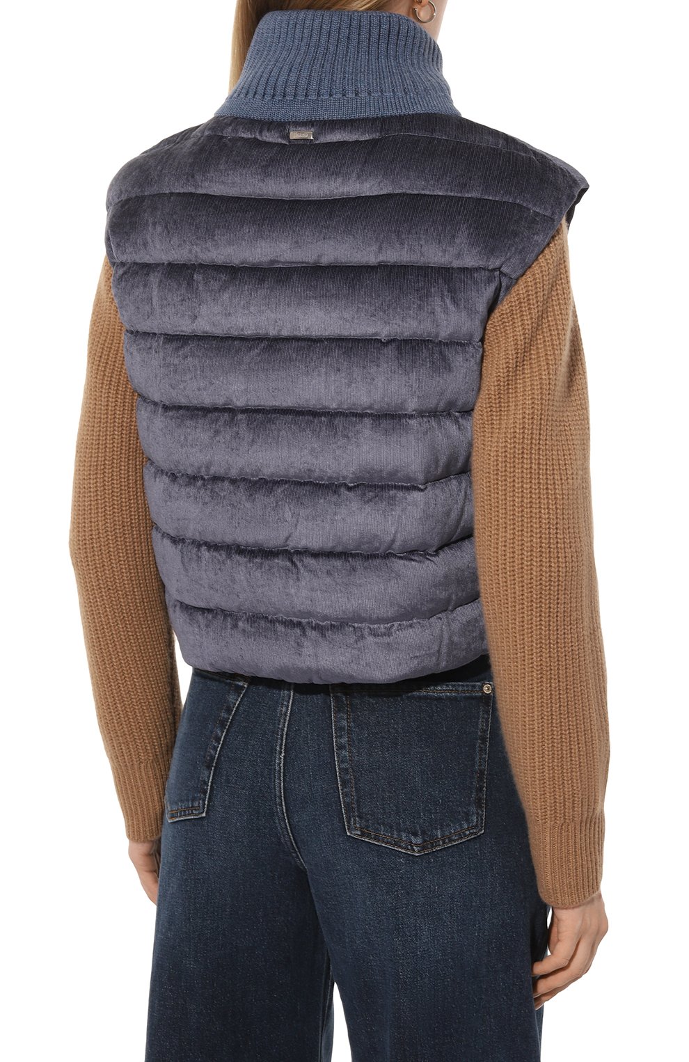 Пуховый жилет из вельвета HERNO, арт. PI00123DR/12631, фото 4