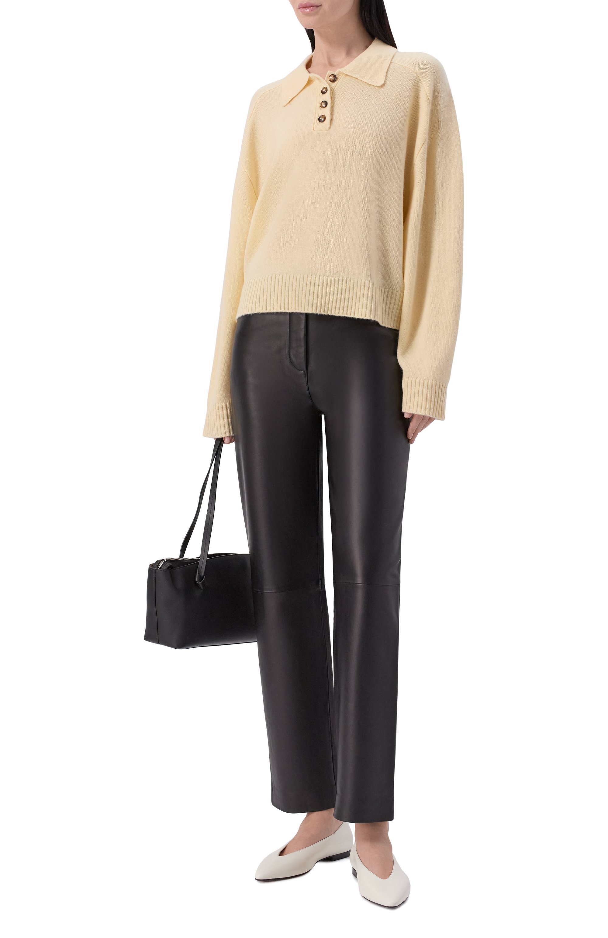 Кашемировое поло LOULOU DE SAISON цвета по цене 47050 руб., арт. H0MERE LDS, фото 2 Кашемировое поло LOULOU DE SAISON, арт. H0MERE LDS, фото 2